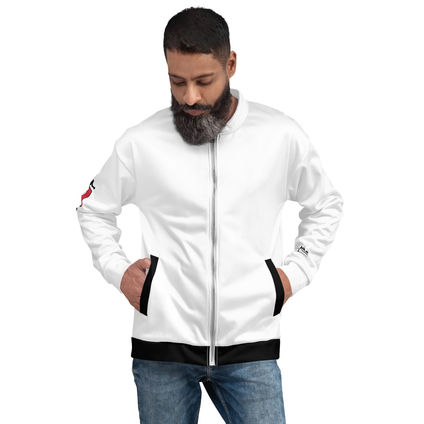 FELPA CON ZIP UOMO - WHITE