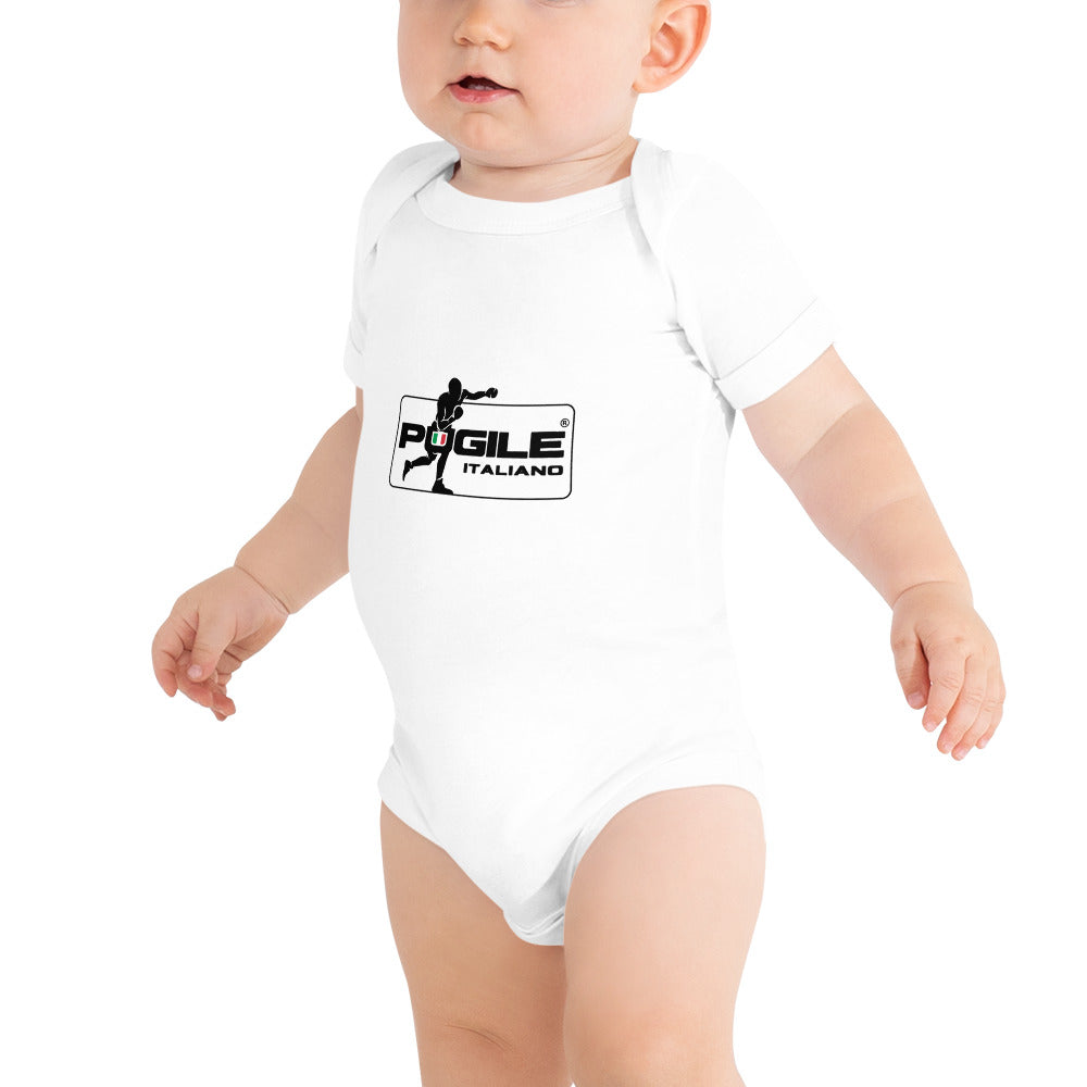 BODY A MANICHE CORTE NEONATO - WHITE