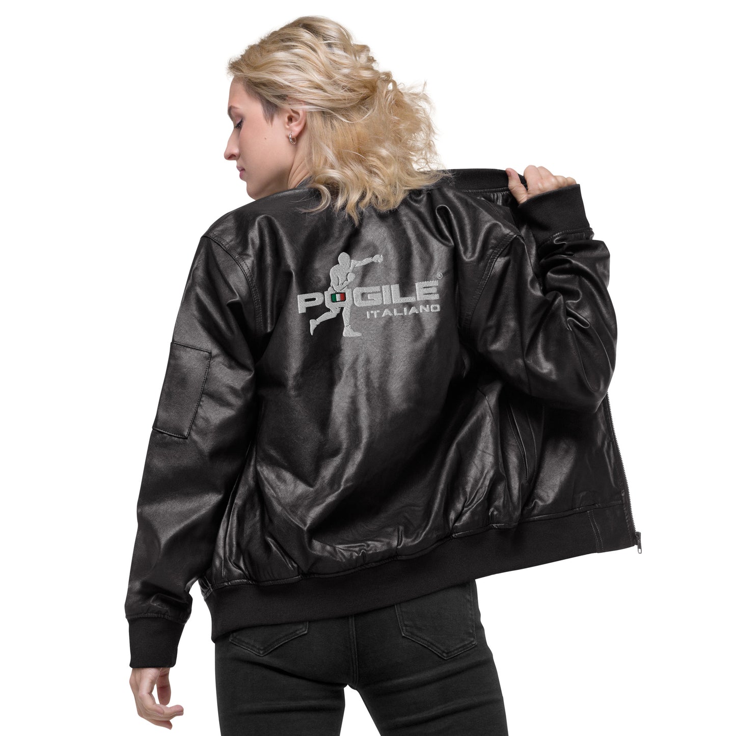 BOMBER PELLE DONNA - BLACK